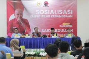 Sosialisasi empat pilar kebangsaan MH Said Abdullah di Sumenep, Senin (22/12) pagi. (Ist)